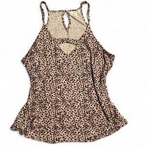 Maurices Tan and Black Animal Print Camisole